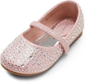 img 4 attached to DREAM PAIRS MUY Shine INF Rhinestone Studded Girls' Shoes ~ Flats