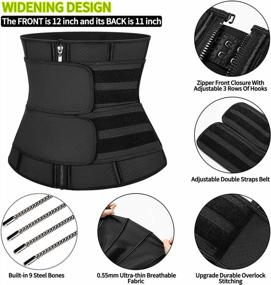 img 1 attached to KIWI RATA Latex Waist Trainer With Double Straps And X-Shape Faja For Women'S Workout - Trimmer Belt For Slimming And Toning