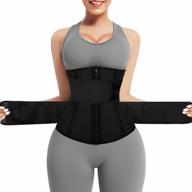 kiwi rata latex waist trainer with double straps and x-shape faja for women's workout - trimmer belt for slimming and toning logo