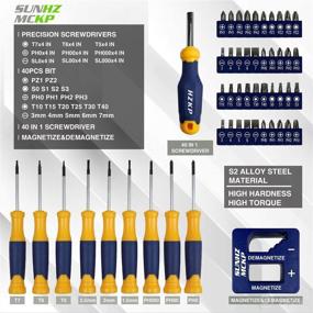 img 3 attached to 🔧 SUNHZMCKP Magnetic Screwdriver Set 66-Piece: S2-Alloy Tool Steel with Slotted/Phillips/Torx Mini Precision Screwdrivers, Replaceable Bits & Sturdy Tool Box for Versatile Use