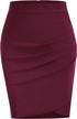 liumilac womens stretchy office ruched women's clothing in skirts logo