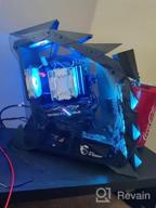 img 1 attached to Vetroo MESH6 Gaming Case - 6X ARGB Fans, Mesh Front & Tempered Glass Panel, Mid Tower ATX For Optimal PC Cooling review by Samuel Naidu