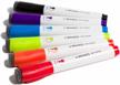 6-pack u brands low odor magnetic dry erase markers w/erasers - chisel tip, assorted colors! logo