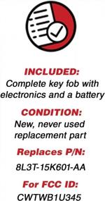 img 2 attached to 🔑 Convenient Flip Key Fob for Ford Lincoln Mercury | CWTWB1U345 Remote Entry