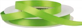 img 1 attached to 50 Yards Of Double Faced Apple Green Polyester Satin Ribbon For Gift Wrapping, Party Favors, Crafts And Decorations