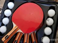 img 1 attached to 4-Player Pro Table Tennis Racket Set With Portable Cover Case - Premium Paddle Bundle Kit For Indoor/Outdoor Game Balls - Good Spin & Professional Accessories Racquets Bat. review by Erik Gerber