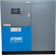 efficient 50-hp tankless rotary screw air compressor with variable speed drive and built-in oil separator by hpdavv logo