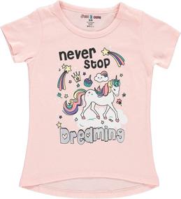 img 2 attached to 👧 Cute Verbage Printed Cotton Girls' Clothing for Active Fun!