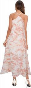img 3 attached to Women'S Summer Floral Printed V Neck Boho Maxi Dress With Adjustable Spaghetti Straps, Pockets & Belt