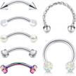 stylish and safe: lauritami 16g stainless steel piercing jewelry for rook, daith, tragus, and more! 1 logo