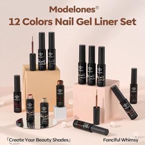 img 3 attached to Get Festive With Modelones Gel Liner Set-12 Colors For Stunning Christmas Nail Designs