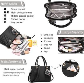 img 1 attached to SYKT Satchel Purses Handbags Shoulder Women's Handbags & Wallets : Satchels