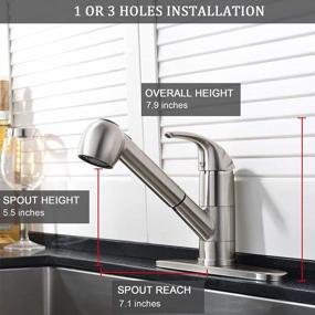 img 3 attached to Upgrade Your Kitchen With Ufaucet'S Modern Brushed Nickel Single Lever Sink Faucet With Pull Out Sprayer