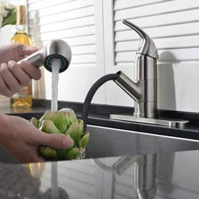 img 1 attached to Upgrade Your Kitchen With Ufaucet'S Modern Brushed Nickel Single Lever Sink Faucet With Pull Out Sprayer