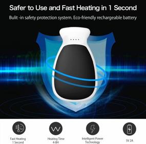 img 1 attached to 5200MAh Electric Rechargeable Double-Side Hand Warmer | Portable Pocket Hand Warmers & Phone Charger For Outdoor Sports | Heat Therapy Great For Women & Men In Winter By BRIGENIUS