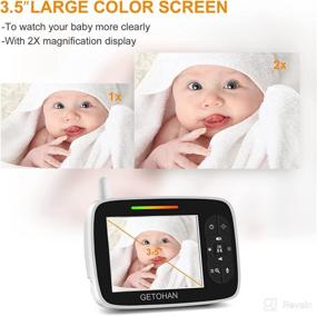 img 3 attached to 👶 GETOHAN Video Baby Monitor: Wireless Camera with Pan-Tilt-Zoom, Night Vision, Temperature Display, 2-Way Talk