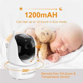 img 2 attached to 👶 GETOHAN Video Baby Monitor: Wireless Camera with Pan-Tilt-Zoom, Night Vision, Temperature Display, 2-Way Talk