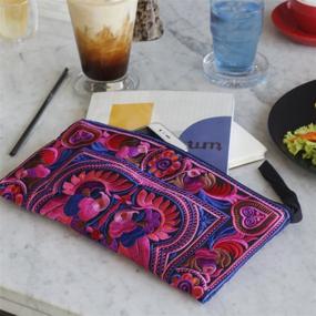 img 3 attached to 👜 Women's Handmade Wristlet: Sabai Jai Embroidered Handbags, Wallets & Wristlets