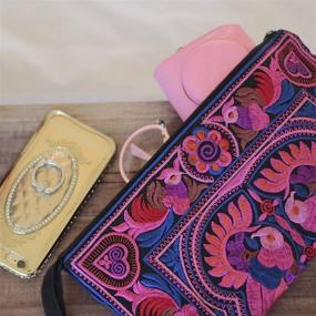 img 1 attached to 👜 Women's Handmade Wristlet: Sabai Jai Embroidered Handbags, Wallets & Wristlets