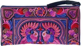 img 4 attached to 👜 Women's Handmade Wristlet: Sabai Jai Embroidered Handbags, Wallets & Wristlets