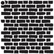🎨 studior12 rough bricks stencil - repeating pattern art, mini 4 x 4-inch reusable mylar template for painting, chalk, mixed media - ideal for journaling, diy home decor, and crafts - stcl725 logo