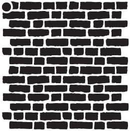 img 1 attached to 🎨 StudioR12 Rough Bricks Stencil - Repeating Pattern Art, Mini 4 x 4-inch Reusable Mylar Template for Painting, Chalk, Mixed Media - Ideal for Journaling, DIY Home Decor, and Crafts - STCL725