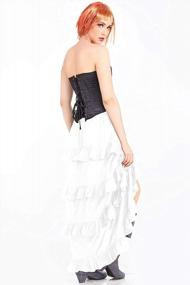 img 2 attached to Women'S Steampunk Victorian Cosplay Costume High-Low Show Girl Skirt - ThePirateDressing