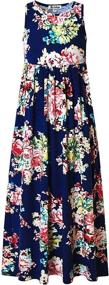 img 4 attached to Dresses Floral Summer Holiday Sun Dress Girls' Clothing ~ Dresses