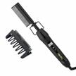 homfu electric hair straightener hot comb pressing ceramic flat iron curler brush for natural black, anti-scald beard straightening. logo
