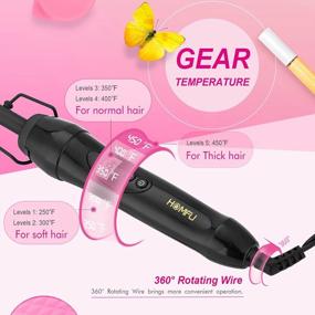 img 2 attached to Homfu Electric Hair Straightener Hot Comb Pressing Ceramic Flat Iron Curler Brush For Natural Black, Anti-Scald Beard Straightening.