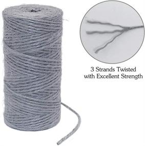 img 3 attached to Versatile and Durable Tenn Well 335 Feet 2mm Jute Twine Rope: Ideal for Crafting, Wrapping, and Gardening in Elegant Grey Shade