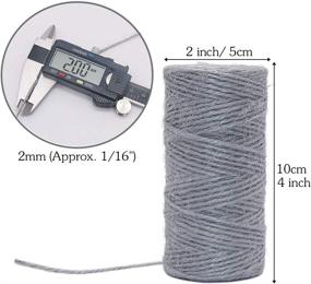 img 1 attached to Versatile and Durable Tenn Well 335 Feet 2mm Jute Twine Rope: Ideal for Crafting, Wrapping, and Gardening in Elegant Grey Shade