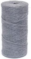 versatile and durable tenn well 335 feet 2mm jute twine rope: ideal for crafting, wrapping, and gardening in elegant grey shade logo