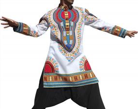 img 2 attached to Formal Kurta Shirt - RaanPahMuang Long Sleeve Stand Up Collar Dashiki Button Down
