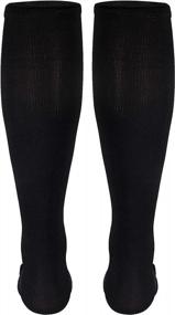 img 1 attached to Truform Men'S Dress Compression Socks: 30-40 MmHg, Knee High Length For Over Calf Support