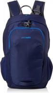 anti-theft daypack for 15" laptop - pacsafe venturesafe g3 15l in lakeside blue logo