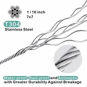 img 2 attached to T304-Stainless Steel 1/16'' Wire Rope,7X7 Strand Core (100Ft)