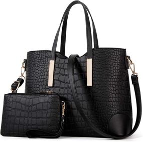 img 4 attached to Women'S Purses And Handbags: TcIFE Satchel Shoulder Tote Bags With Wallets.