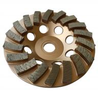 4.5" diamond grinding wheels for concrete or masonry, 18 turbo segments, 30/40 grit, medium bond, 7/8"-5/8" arbor logo