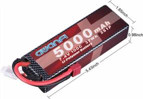 img 1 attached to Awanfi 2S Lipo Battery 100C 5000Mah 7.4V Lipo Battery ​Hard Case With Dean-Style T Connector For Traxxas Rc Car Trucks 1/8 1/10 Rc Vehicles Boat Vehicles (2 Pack)