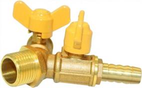 img 2 attached to Joywayus 3/8" ID Hose Barb, Y Shaped Type 1/2" Male Thread Union Intersection/Split Brass Shut Off Ball Valve Fitting