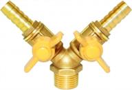 joywayus 3/8" id hose barb, y shaped type 1/2" male thread union intersection/split brass shut off ball valve fitting logo
