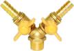 joywayus 3/8" id hose barb, y shaped type 1/2" male thread union intersection/split brass shut off ball valve fitting logo