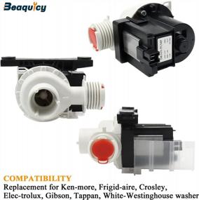 img 3 attached to Beaquicy 137221600 137108100 Washer Drain Pump With 365 Days Warranty, Compatible With Ken-More And Fri-Gidaire Washing Machines - Replaces 134740500, 134740800, 137151800, PS7783938, AP5684706