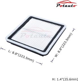 img 3 attached to POTAUTO MAP 6049 (CA9997) Engine Air Filter: Ideal Replacement for SUBARU B9 TRIBECA CROSSTREK FORESTER IMPREZA LEGACY OUTBACK TRIBECA WRX STI XV CROSSTREK