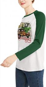 img 3 attached to Women'S Christmas Shirt: Funny Letter Print Graphic Tees For A Wild Holiday!