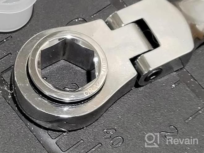img 1 attached to 7-Piece Metric Ratcheting Wrench Set By DURATECH - 8-19Mm, 72 Tooth Gear, CR-V Steel & Tool Organizer review by Gary Newman