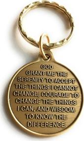 img 3 attached to Serenity Prayer Chip Keychain: Sun, Moon, Earth Medallion for One Day at a Time Universe