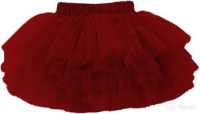 img 4 attached to 👗 Vibrant Girl's Tutu Skirt | 6 Layered Tulle Tutus for Toddlers | Sizes 1-8T
