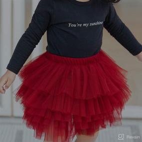 img 2 attached to 👗 Vibrant Girl's Tutu Skirt | 6 Layered Tulle Tutus for Toddlers | Sizes 1-8T
